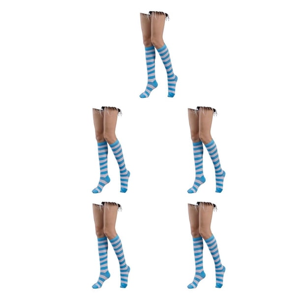 Qarigey Rayas Muslo Calcetines altos Estilo simple Juegos deportivos Calentadores Día de San Valentín Mujeres Accesorios para el diario Fiesta de Type2 Qarigey CBP343950