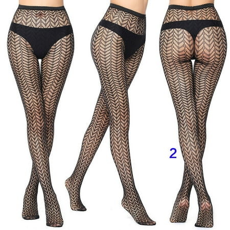 

NEW Black Patterned Fishnet Tights Ladies Womens Pattern Lace Pantyhose Floral