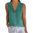 thumbnail image 2 of Bixock Women's Summer Tank Tops Casual Sleeveless Shirts Blouse for Women Solid Color V Neck Tank Top Casual Basic Daily Wear Lightweight Soft Shirts, 2 of 6