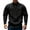 Black, variant on Men's Half Zip Multi Pockets Sweatshirts Athletic Casual Long Sleeve Sweater Pullover Fall Oversized Tops (L, Army Green)