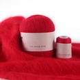 thumbnail image 1 of Set de bola de hilo 2 Strand Winter bufanda de hilo suave tejido de ganchillo Kit de hilo de ganchillo Beanie Suministros de tejido Accesorio de costura Red 50G 20G Inevent HA010946-10, 1 of 6