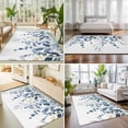 thumbnail image 4 of Large Area Rugs 6'x9', Navy Blue Eucalyptus Carpet Runner Indoor Outdoor Rugs Home Decor Aesthetic, Watercolor Spring Weeping Botanical Non Slip Mats Washable Accent Rug for Living Room Bedroom, 4 of 8