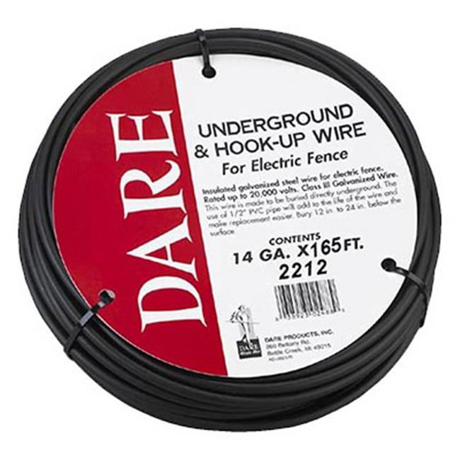 ELECTRIC FENCE UNDERGROUND & HOOK UP WIRE BLACK 14GAUGE/165FOOT