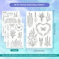 thumbnail image 2 of 4 Sheets Lavender Flower Butterfly Water Soluble Stabilizer Hand Embroidery for DIY Sewing Embroidery Adhesive Hand Sewing Stabilizers Non-Woven Fabrics 11.7x8.3 Inch, 2 of 8