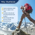 TheFitLife Trekking Poles, 2 Pack with Antishock and Quick Lock System