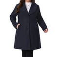 thumbnail image 2 of DARING DIVA Women's Plus Size Winter Outerwear Coat with Shawl Collar 4X Navy Blue, 2 of 6