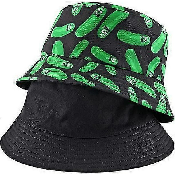 Unisex Reversible Bucket Hat Print Double-Side-Wear Cotton Sun Hat Fisherman Hat