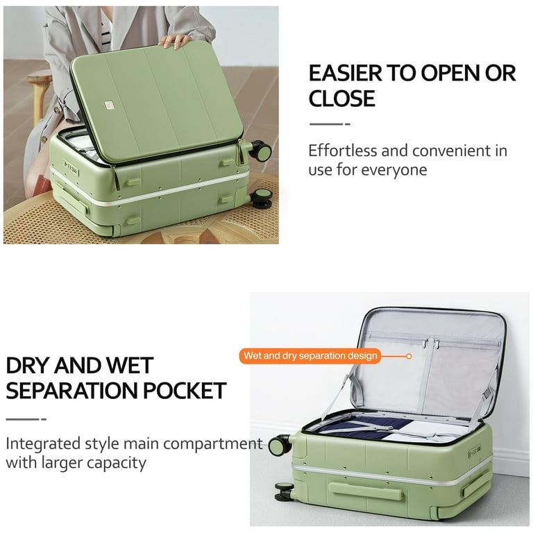 Hanke Luggage 24 Inch Hard Case Luggage Large Suitcases with