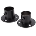 thumbnail image 4 of 2Pc 19-32Mm Steel Wardrobe Bracket Flange Rail Rod Pole Socket End Support Decor, 4 of 9