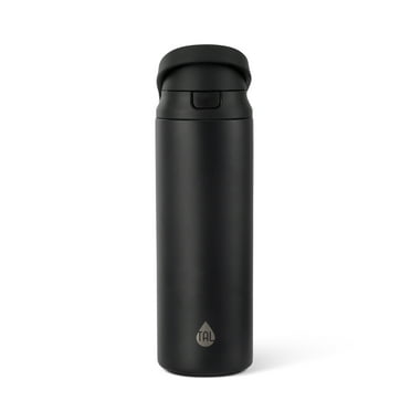 TAL Stainless Steel 2-in-1 Straw and Chug Water Bottle with Push Lid 24 fl oz, Black