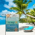 thumbnail image 5 of Summer The Beach is My Happy Place Decorative Garden Flag, Blue Coastal Starfish Farmhouse Yard Outside Home Decoration, Coral Pearl Nautical Rustic Outdoor Small Decor Double Sided 12 x 18, 5 of 6
