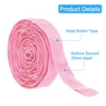 thumbnail image 3 of Uxcell 2 Yard Snap Button Tape for Sewing Cotton Snap Button Trim Fastener Buckles Tape for Clothes Fabric DIY, Light Pink, 3 of 7