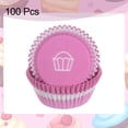 thumbnail image 3 of 100 Contadores de Forros para Cupcakes Rosa y Blanco, Tazas de Cupcake de Tamaño Estándar, Forros de Muffins, Papeles para Hornear, 3 of 6