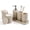 Beige, variant on Bathroom Accessories Set, 6-Piece Bathroom Accessory Set, Toothbrush Holders Set, Soap Dispenser, Vanity Tray, Tumbler, Cotton Swab Jars, Bathroom Organizer for Modern Bathrooms(Black)