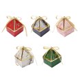 thumbnail image 2 of 50Pcs Candy Box with Ribbon Container Paper Chocolate Cookie Box For Women Packaging Boxes Party Baby Shower Favor Decorations Supplies Red L, 2 of 7