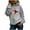 Grey, variant on Womens Christmas Tops Womens Christmas Casual Hoodies Jumper Tops Ladies Print Sweatshirt Blouse Tee