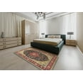 thumbnail image 5 of Ahgly Company Machine Washable Indoor Round Traditional Fall Leaf Brown Green Area Rugs, 3' Round, 5 of 7