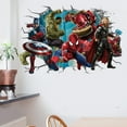 thumbnail image 4 of Gusuhome Avengers Wall Decals Sticker for Boys Room 3d Superhero Room Peel and Stick Wall Decal for Superhero Party Decoration 16 inches x 24 inches, 4 of 5