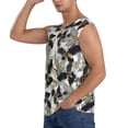 thumbnail image 3 of Balery Abstract Watercolor Men's Sleeveless Muscle Shirts Workout Tank Top, Moisture Wicking, Odor Protection-, 3 of 8