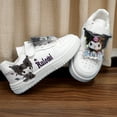 thumbnail image 3 of Zapatos de cuero azul Kuromi niñas lindos zapatos blancos para niños 2024 zapatillas nuevas de otoño e invierno, 3 of 4