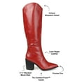 thumbnail image 4 of Journee Womens Daria Stacked Heel Knee High Boots, Calf & Widths Available, 4 of 10