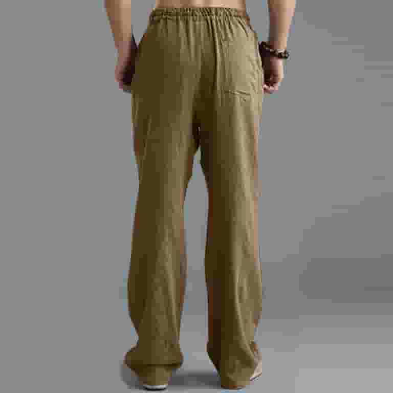 【BAON】Buran Summer Cotton Color Pants Brown Men'S Pants Men Spring And Summer Pant Casual All