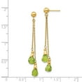 thumbnail image 3 of 14K Yellow Gold Earring Drop & Dangle Women'S Peridot Green 46 mm 8, 3 of 3