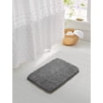 thumbnail image 2 of Bath Rug for Bathroom Non Slip Bathroom Mat (20 x 32, Dark Grey) Water Absorbent Soft Microfiber Shaggy Bathroom Rug Machine Washable Bath Mat for Bathroom Thick Plush Shower Mat, 2 of 6
