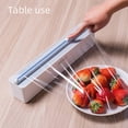 thumbnail image 3 of SOLX Patented Magnetic Wall-Mounted Food Wrap Cutter with Adjustable Length & Double-Sided Sliding Blade - Space-Saving Kitchen Tool for Precise Cuts, Includes 50m Film, E1 Grey, 310*57mm, 3 of 6