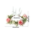 thumbnail image 3 of CaiTeLin Valentine'S Day Wreath Rose Wreath Flower Crowns Wreath Headband Flower Crowns Wedding Festival Photography Props Headdress Valentine's Day Hot sale, 3 of 5