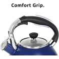 thumbnail image 5 of Rorence Whistling Stovetop Tea Kettle 2.5 Quart Stainless Steel Hot Water Tea Pot with Capsule Bottom and Glass Lid, Navy Blue, 5 of 8