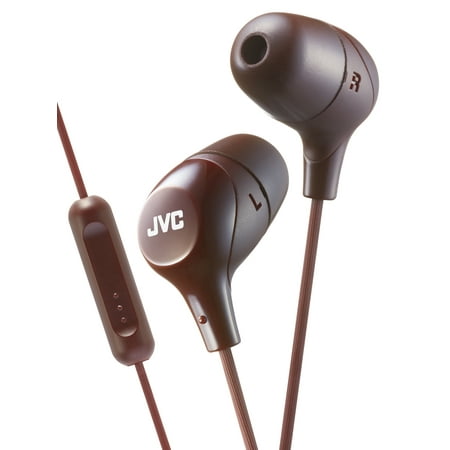 JVC Marshmallow Memory Foam Earbuds with Mic and Remote - Brown (HAFX38MT)