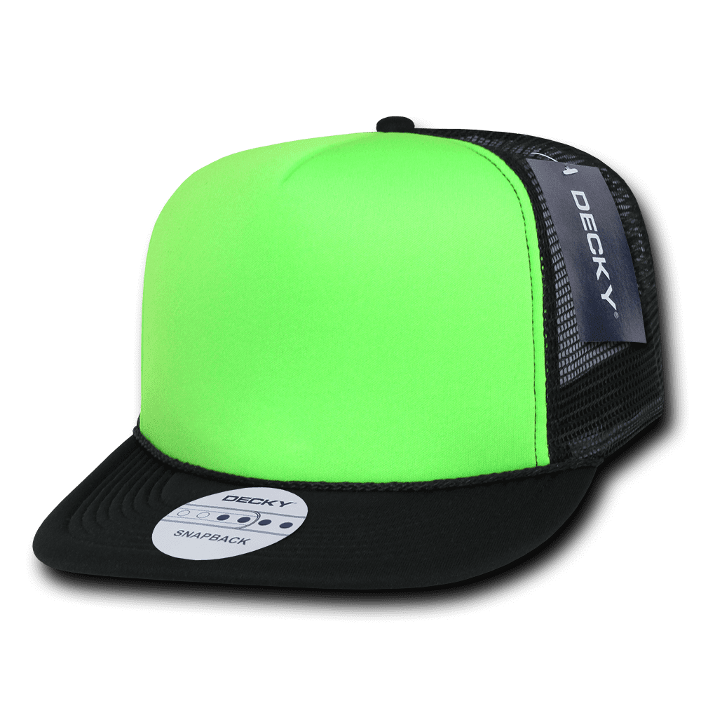 Decky DECKY FLAT BILL TWO TONE NEON FOAM TRUCKER HATS HAT CAPS CAP