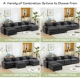 thumbnail image 4 of IPKIG Sectional Sofa Comfy Cloud Couch for Living Room with Pillows, Modern Velvet Sofa Sleeper Deep Couches with Two Ottoman (Grey, 6-Seat), 4 of 10