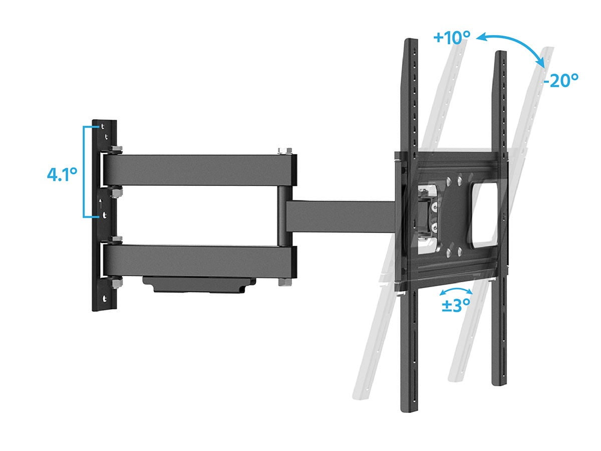 Monoprice Outdoor Full Motion TV Wall Mount Bracket For TVs 32in to 100in, Max Weight 110 lbs, VESA Patterns Up to 200x200 to 400x400