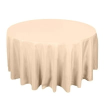 Efavormart 120" Seamless Premium Polyester Table Linens Round Commercial Grade Tablecloth For Wedding Banquet Restaurant - Beige