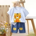 thumbnail image 4 of Vêtements pour Garçons Enfants Ensemble Mignon à Imprimé Dessin Animé T-Shirt à Manches Courtes Col Ras du Cou Tenues d'Été Vêtements pour Enfant 5-6 Ans Vêtements pour Garçons, 4 of 4