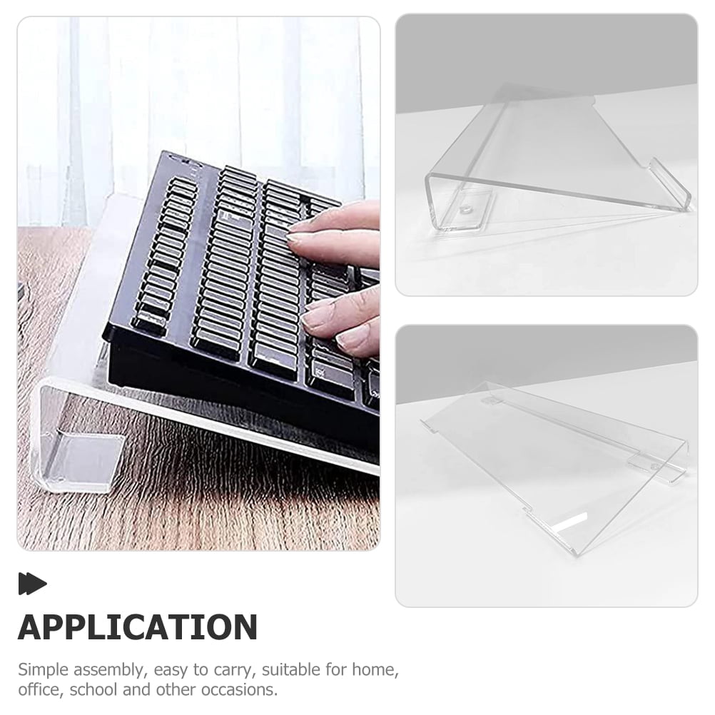 OFFIGAM Transparent Acrylic Keyboard Stand with Elevated Desktop Design for Office and Home Computer Accessories