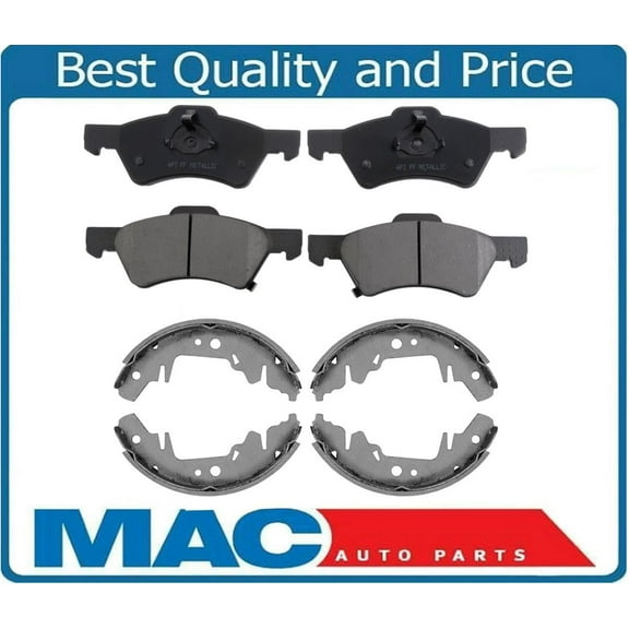 Town & Country 01-05 Caravan 01-07 Front Ceramic Pads & Rear Organic Brake Shoes