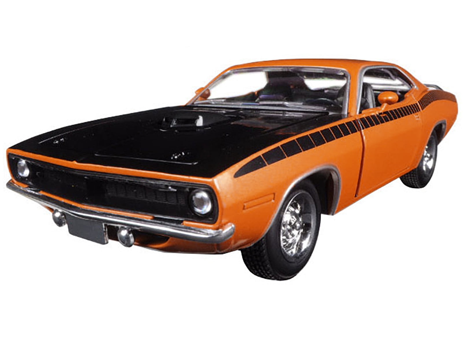 New Ray 71875 1970 Plymouth Cuda Orange with Black 1/24