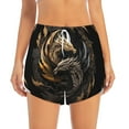 thumbnail image 2 of Hirioo Vintage Metal Dragon for Women's Double Layer Athletic Shorts High-Performance Gym Shorts with Inner Pocket, Elastic Waistband-Medium, 2 of 7