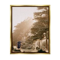 Stupell Industries Rural County Cattle Field Sunlit Rays Photograph Metallic Gold Floating Framed Canvas Print Wall Art, Design by Leah Straatsma