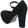 block heel closed toe ankle strap