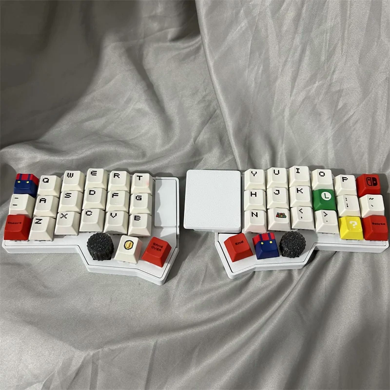 Corne V4.1 Procyon Split Keyboard Kit Square Touchpad Custom RGB VIA with Mouse Knob Hot Swappable Mechanical Keyboard Kit, Wired Single Mode MX Switch, FDM Printed Shell Split Keyboard