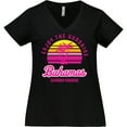 thumbnail image 3 of Inktastic Enjoy The Sunshine Bahamas Summer Paradise Women's Plus Size V-Neck T-Shirt, 3 of 5