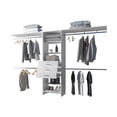 thumbnail image 6 of JERFIT Modular Closet Organizer System with Hanging Rods, Shelves & Drawers for Walk-In Closet, White Melamine Wardrobe Storage Organizer, 6 of 8