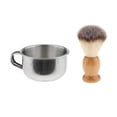 thumbnail image 1 of 2 Pcs Cepillo Brocha de Afeitar Barba de Barberos para Hombres, 1 of 8