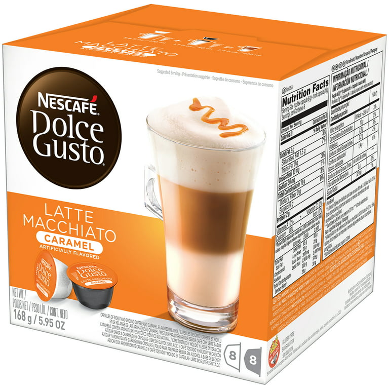 NESCAFE Dolce Gusto Caramel Latte Macchiato Coffee Pods, Espresso Roast,  Single Serve Coffee Capsules, 48 Pods (24 Servings)