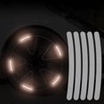 thumbnail image 1 of advertencia de seguridad de la rueda del coche reflectante de la noche Pegatinas de la rueda de la motocicleta del coche Pegatinas de la rueda de la bicicleta Decoración universal 20PCS Blanco, 1 of 5