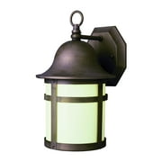 Two Light Weathered Bronze White Frosted Glass Wall Lantern